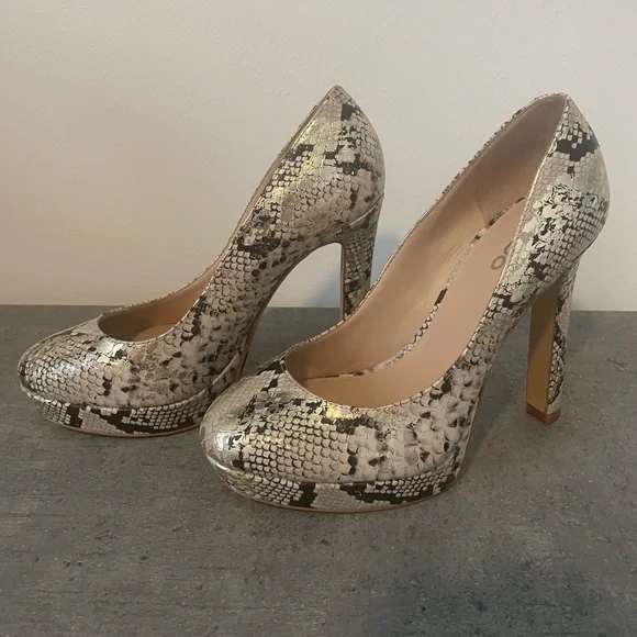 Aldo Shoes Aldis Snake Print Heels Poshmark